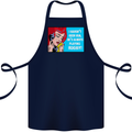 I Haven't Seen Him Playing Rugby Funny Cotton Apron 100% Organic Navy Blue