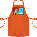 I Haven't Seen Him Playing Rugby Funny Cotton Apron 100% Organic Orange