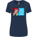 I Haven't Seen Him Playing Rugby Funny Womens Wider Cut T-Shirt Navy Blue