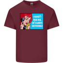 I Haven't Seen Him Skydiving Skydiver Funny Mens Cotton T-Shirt Tee Top Maroon