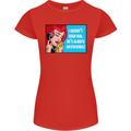 I Haven't Seen Him Skydiving Skydiver Funny Womens Petite Cut T-Shirt Red