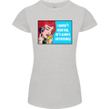 I Haven't Seen Him Skydiving Skydiver Funny Womens Petite Cut T-Shirt Sports Grey