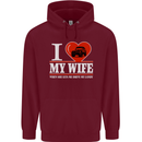 I Heart My Wife 4x4 Mens 80% Cotton Hoodie Maroon