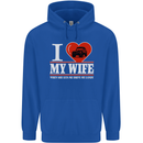 I Heart My Wife 4x4 Mens 80% Cotton Hoodie Royal Blue