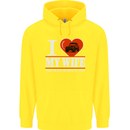 I Heart My Wife 4x4 Mens 80% Cotton Hoodie Yellow