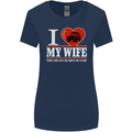 I Heart My Wife 4x4 Womens Wider Cut T-Shirt Navy Blue
