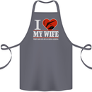 I Heart My Wife Hang Gliding Hang Glider Cotton Apron 100% Organic Steel
