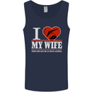 I Heart My Wife Hang Gliding Hang Glider Mens Vest Tank Top Navy Blue