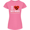 I Heart My Wife Hang Gliding Hang Glider Womens Petite Cut T-Shirt Azalea