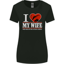 I Heart My Wife Hang Gliding Hang Glider Womens Wider Cut T-Shirt Black