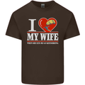 I Heart My Wife Kitesurfing Kitesurfer Mens Cotton T-Shirt Tee Top Dark Chocolate