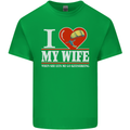 I Heart My Wife Kitesurfing Kitesurfer Mens Cotton T-Shirt Tee Top Irish Green