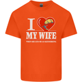 I Heart My Wife Kitesurfing Kitesurfer Mens Cotton T-Shirt Tee Top Orange