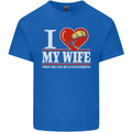 I Heart My Wife Kitesurfing Kitesurfer Mens Cotton T-Shirt Tee Top Royal Blue