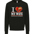 I Heart My Wife Kitesurfing Kitesurfer Mens Sweatshirt Jumper Black