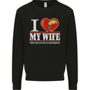 I Heart My Wife Kitesurfing Kitesurfer Mens Sweatshirt Jumper Black