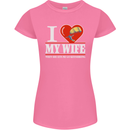 I Heart My Wife Kitesurfing Kitesurfer Womens Petite Cut T-Shirt Azalea