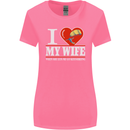 I Heart My Wife Kitesurfing Kitesurfer Womens Wider Cut T-Shirt Azalea