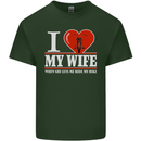 I Heart My Wife Motorbike Biker Motorcycle Mens Cotton T-Shirt Tee Top Forest Green