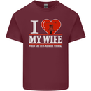 I Heart My Wife Motorbike Biker Motorcycle Mens Cotton T-Shirt Tee Top Maroon