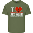 I Heart My Wife Motorbike Biker Motorcycle Mens Cotton T-Shirt Tee Top Military Green
