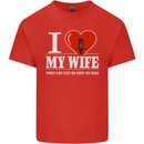 I Heart My Wife Motorbike Biker Motorcycle Mens Cotton T-Shirt Tee Top Red