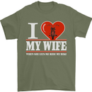 I Heart My Wife Motorbike Biker Motorcycle Mens T-Shirt Cotton Gildan Military Green