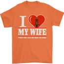 I Heart My Wife Motorbike Biker Motorcycle Mens T-Shirt Cotton Gildan Orange