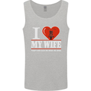 I Heart My Wife Motorbike Biker Motorcycle Mens Vest Tank Top Sports Grey