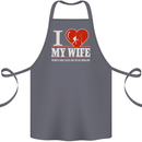 I Heart My Wife Rugby Player Funny Union Cotton Apron 100% Organic Steel