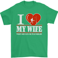I Heart My Wife Rugby Player Funny Union Mens T-Shirt Cotton Gildan Irish Green