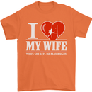 I Heart My Wife Rugby Player Funny Union Mens T-Shirt Cotton Gildan Orange