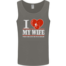 I Heart My Wife Rugby Player Funny Union Mens Vest Tank Top Charcoal