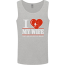 I Heart My Wife Rugby Player Funny Union Mens Vest Tank Top Sports Grey
