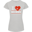 I Heart My Wife Rugby Player Funny Union Womens Petite Cut T-Shirt Sports Grey