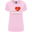 I Heart My Wife Rugby Player Funny Union Womens Wider Cut T-Shirt Light Pink