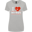 I Heart My Wife Rugby Player Funny Union Womens Wider Cut T-Shirt Sports Grey