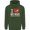 I Heart My Wife Scuba Diving Diver Dive Mens 80% Cotton Hoodie Forest Green