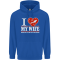 I Heart My Wife Scuba Diving Diver Dive Mens 80% Cotton Hoodie Royal Blue