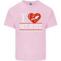 I Heart My Wife Scuba Diving Diver Dive Mens Cotton T-Shirt Tee Top Light Pink