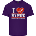 I Heart My Wife Scuba Diving Diver Dive Mens Cotton T-Shirt Tee Top Purple