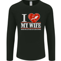 I Heart My Wife Scuba Diving Diver Dive Mens Long Sleeve T-Shirt Black