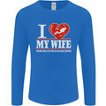 I Heart My Wife Scuba Diving Diver Dive Mens Long Sleeve T-Shirt Royal Blue