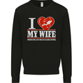 I Heart My Wife Scuba Diving Diver Dive Mens Sweatshirt Jumper Black