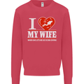 I Heart My Wife Scuba Diving Diver Dive Mens Sweatshirt Jumper Heliconia