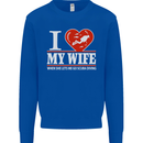 I Heart My Wife Scuba Diving Diver Dive Mens Sweatshirt Jumper Royal Blue
