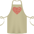 I Heart Red Heads Ginger Hair Funny Cotton Apron 100% Organic Khaki