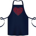 I Heart Red Heads Ginger Hair Funny Cotton Apron 100% Organic Navy Blue