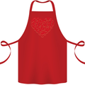 I Heart Red Heads Ginger Hair Funny Cotton Apron 100% Organic Red