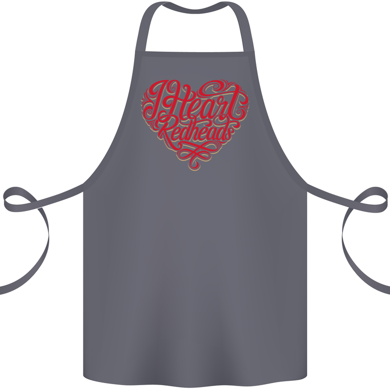 I Heart Red Heads Ginger Hair Funny Cotton Apron 100% Organic Steel